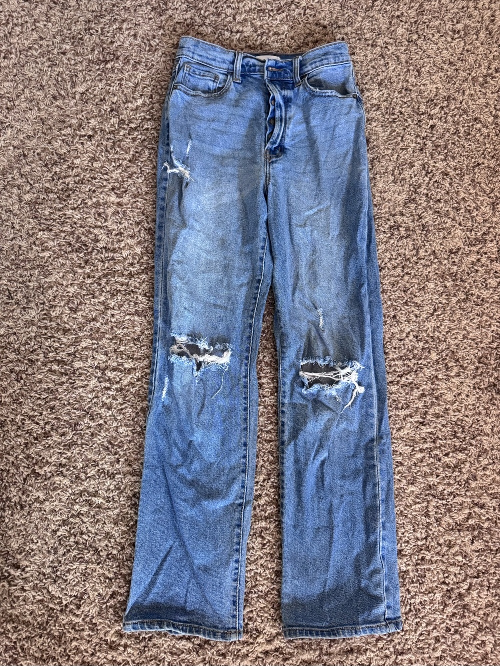 Windsor Women's High-Rise Distressed Blue Denim Jeans